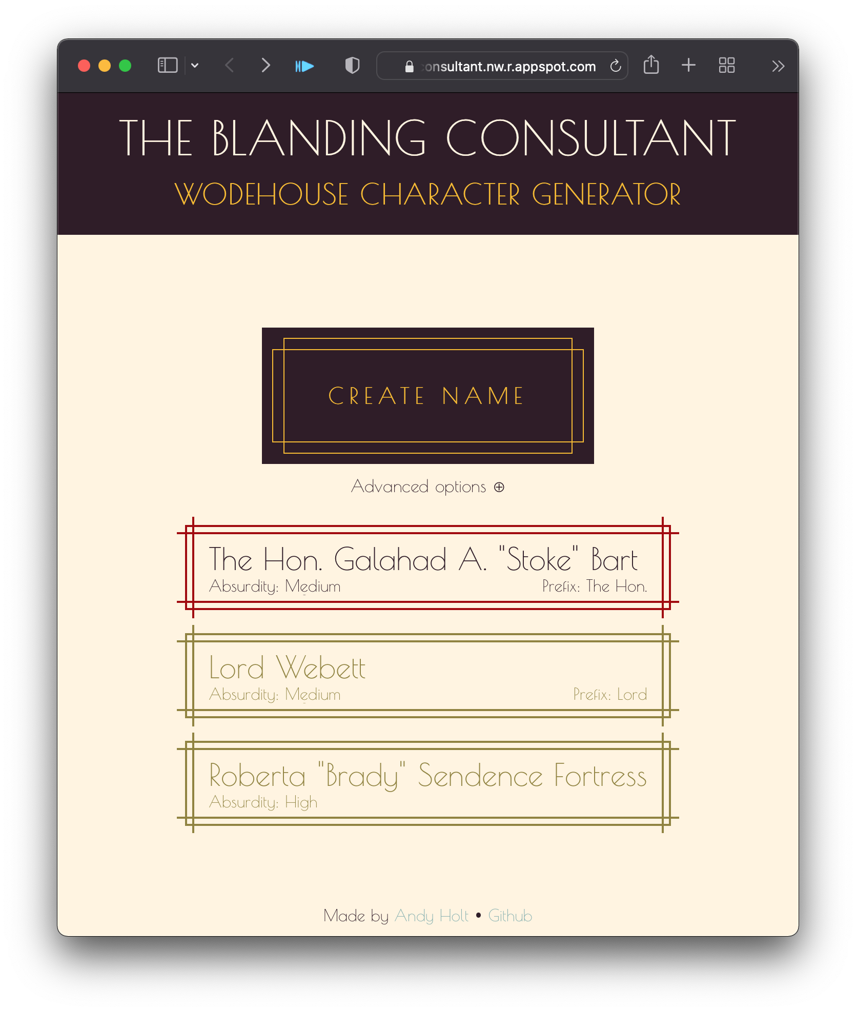 The Blanding Consultant screenshot